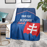 Custom Slovakia Football Blanket Come On Sokoli Falcon Pattern