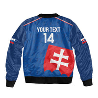 Custom Slovakia Football Bomber Jacket Come On Sokoli Falcon Pattern