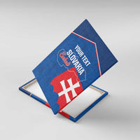 Custom Slovakia Football Canvas Wall Art Come On Sokoli Falcon Pattern