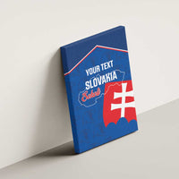 Custom Slovakia Football Canvas Wall Art Come On Sokoli Falcon Pattern