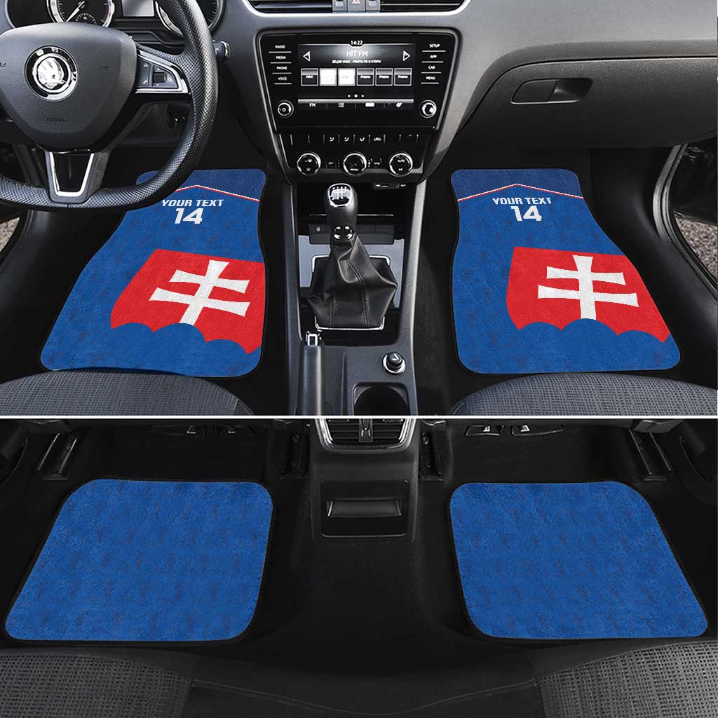 Custom Slovakia Football Car Mats Come On Sokoli Falcon Pattern