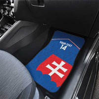 Custom Slovakia Football Car Mats Come On Sokoli Falcon Pattern