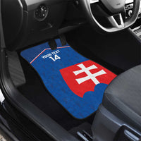 Custom Slovakia Football Car Mats Come On Sokoli Falcon Pattern