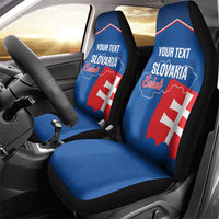 Custom Slovakia Football Car Seat Cover Come On Sokoli Falcon Pattern