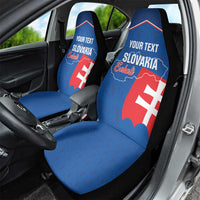 Custom Slovakia Football Car Seat Cover Come On Sokoli Falcon Pattern