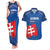 Custom Slovakia Football Couples Matching Tank Maxi Dress and Hawaiian Shirt Come On Sokoli Falcon Pattern