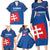 Custom Slovakia Football Family Matching Long Sleeve Bodycon Dress and Hawaiian Shirt Come On Sokoli Falcon Pattern