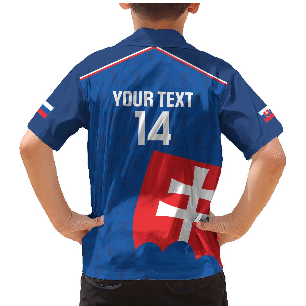 Custom Slovakia Football Family Matching Mermaid Dress and Hawaiian Shirt Come On Sokoli Falcon Pattern