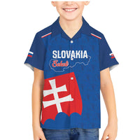 Custom Slovakia Football Family Matching Mermaid Dress and Hawaiian Shirt Come On Sokoli Falcon Pattern