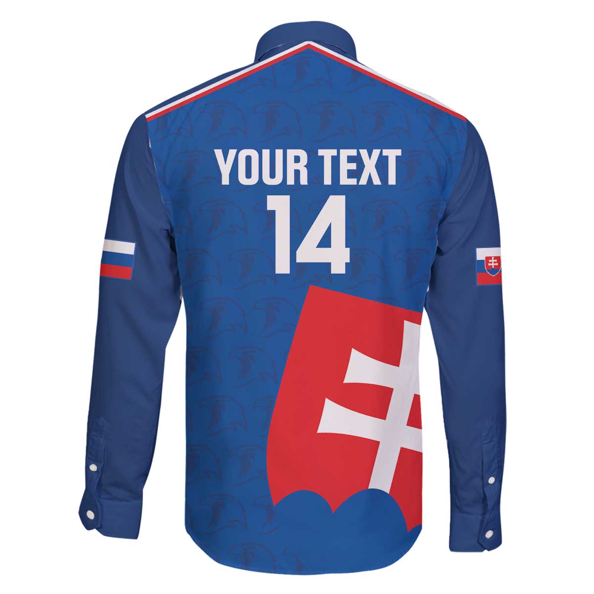 Custom Slovakia Football Family Matching Off The Shoulder Long Sleeve Dress and Hawaiian Shirt Come On Sokoli Falcon Pattern