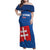 Custom Slovakia Football Family Matching Off Shoulder Maxi Dress and Hawaiian Shirt Come On Sokoli Falcon Pattern
