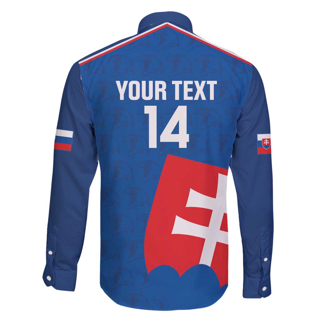 Custom Slovakia Football Family Matching Off Shoulder Short Dress and Hawaiian Shirt Come On Sokoli Falcon Pattern