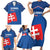 Custom Slovakia Football Family Matching Short Sleeve Bodycon Dress and Hawaiian Shirt Come On Sokoli Falcon Pattern