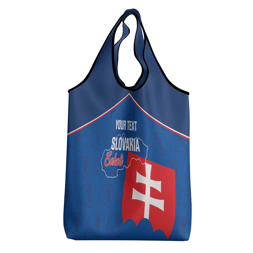 Custom Slovakia Football Grocery Bag Come On Sokoli Falcon Pattern
