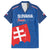 Custom Slovakia Football Hawaiian Shirt Come On Sokoli Falcon Pattern