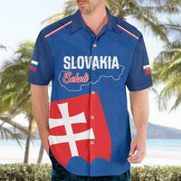 Custom Slovakia Football Hawaiian Shirt Come On Sokoli Falcon Pattern
