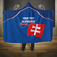 Custom Slovakia Football Hooded Blanket Come On Sokoli Falcon Pattern