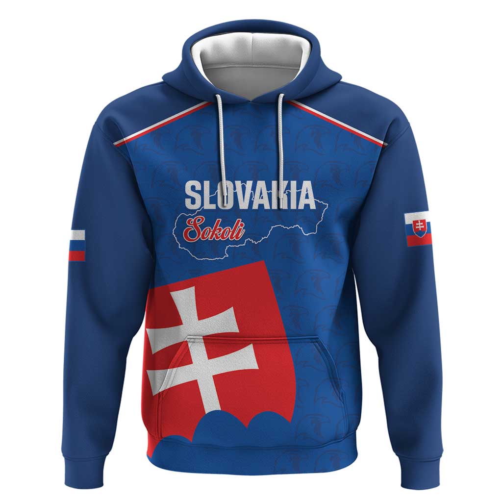 Custom Slovakia Football Hoodie Come On Sokoli Falcon Pattern