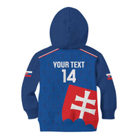 Custom Slovakia Football Kid Hoodie Come On Sokoli Falcon Pattern