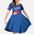 Custom Slovakia Football Kid Short Sleeve Dress Come On Sokoli Falcon Pattern