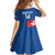 Custom Slovakia Football Kid Short Sleeve Dress Come On Sokoli Falcon Pattern