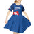 Custom Slovakia Football Kid Short Sleeve Dress Come On Sokoli Falcon Pattern