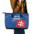 Custom Slovakia Football Leather Tote Bag Come On Sokoli Falcon Pattern