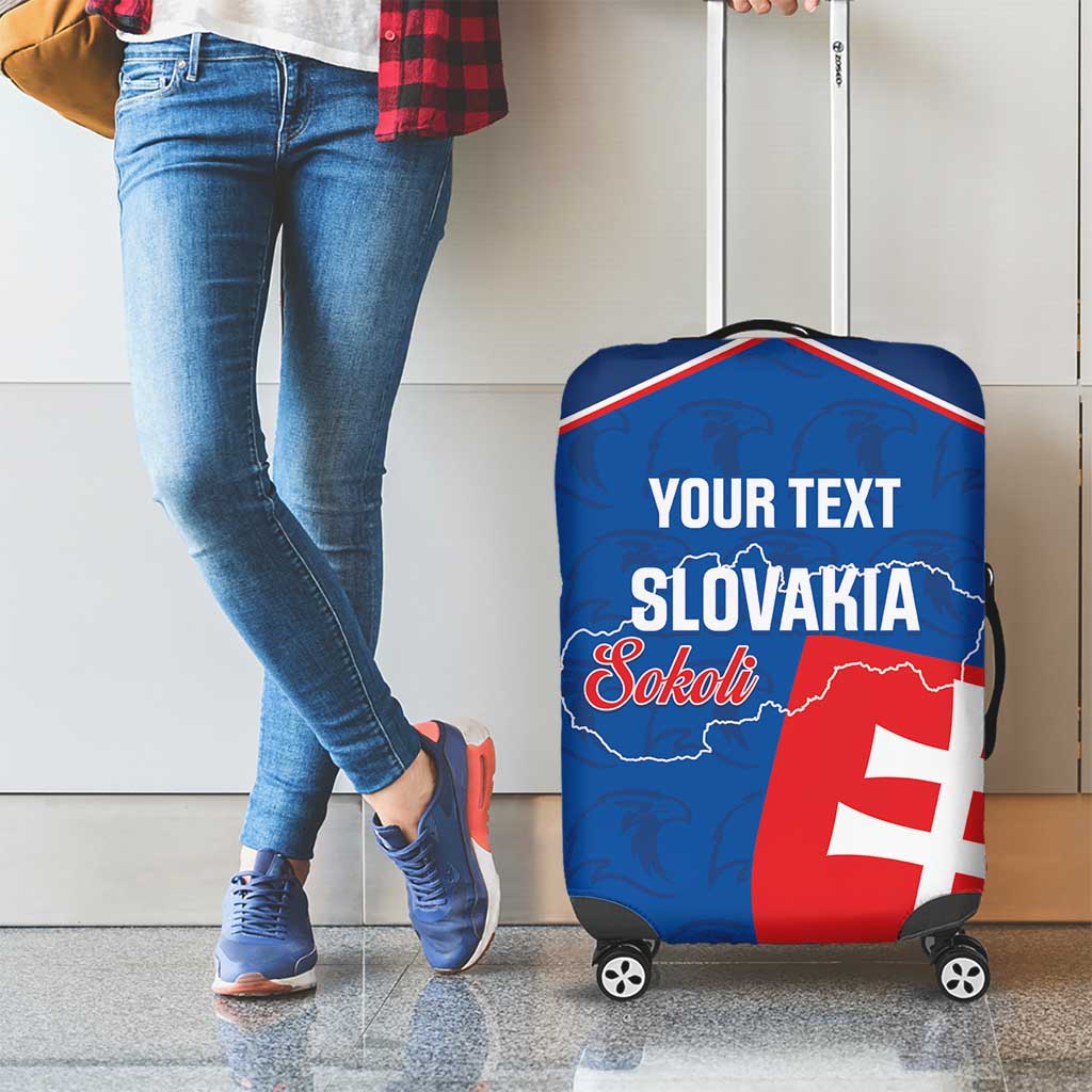 Custom Slovakia Football Luggage Cover Come On Sokoli Falcon Pattern