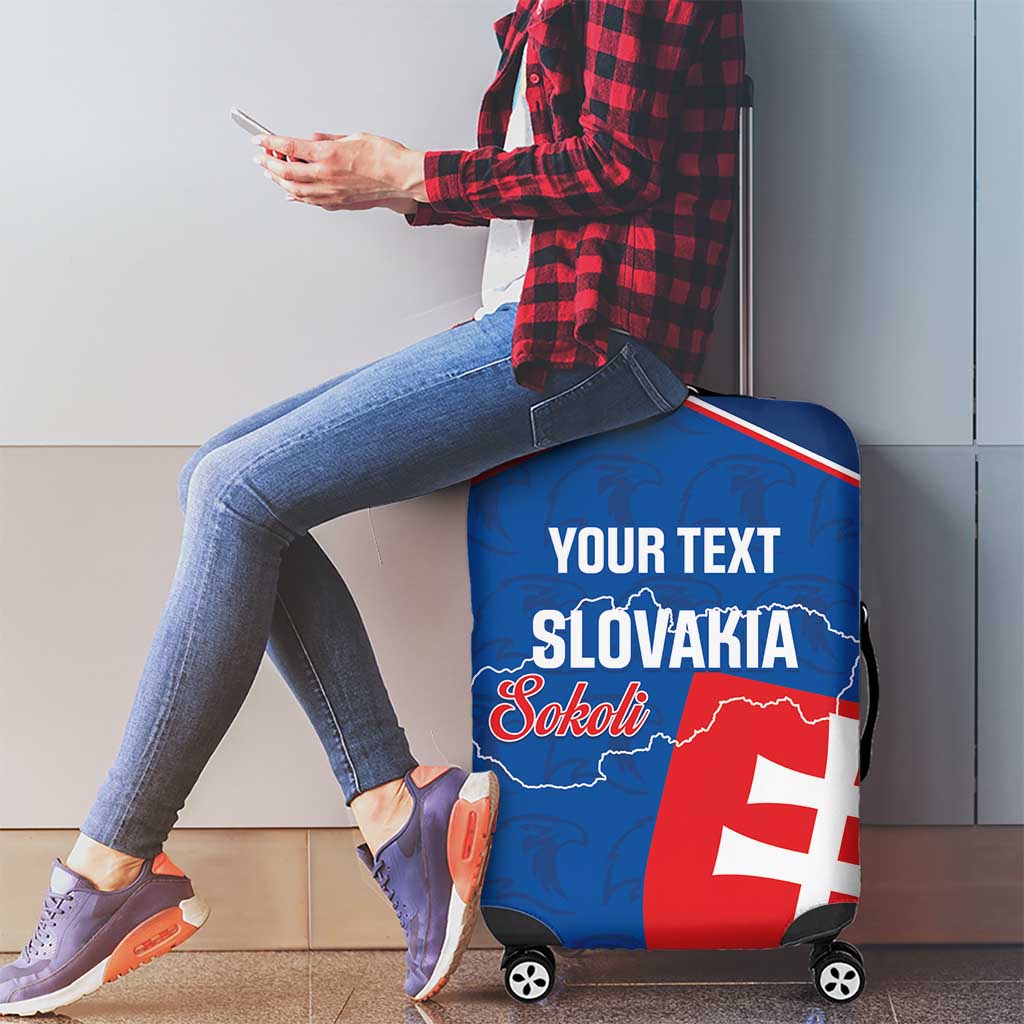 Custom Slovakia Football Luggage Cover Come On Sokoli Falcon Pattern