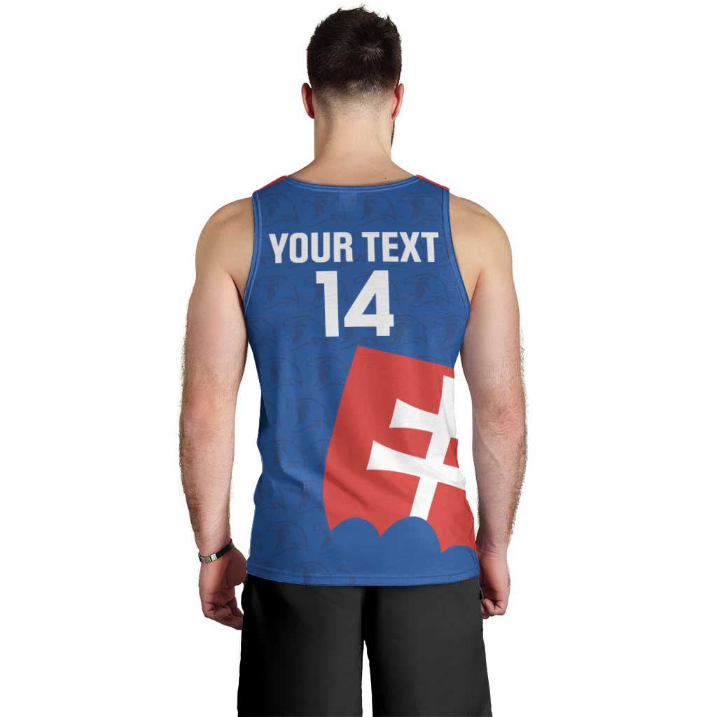 Custom Slovakia Football Men Tank Top Come On Sokoli Falcon Pattern