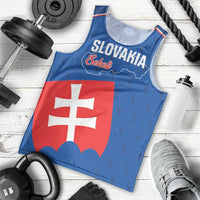 Custom Slovakia Football Men Tank Top Come On Sokoli Falcon Pattern