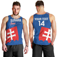 Custom Slovakia Football Men Tank Top Come On Sokoli Falcon Pattern