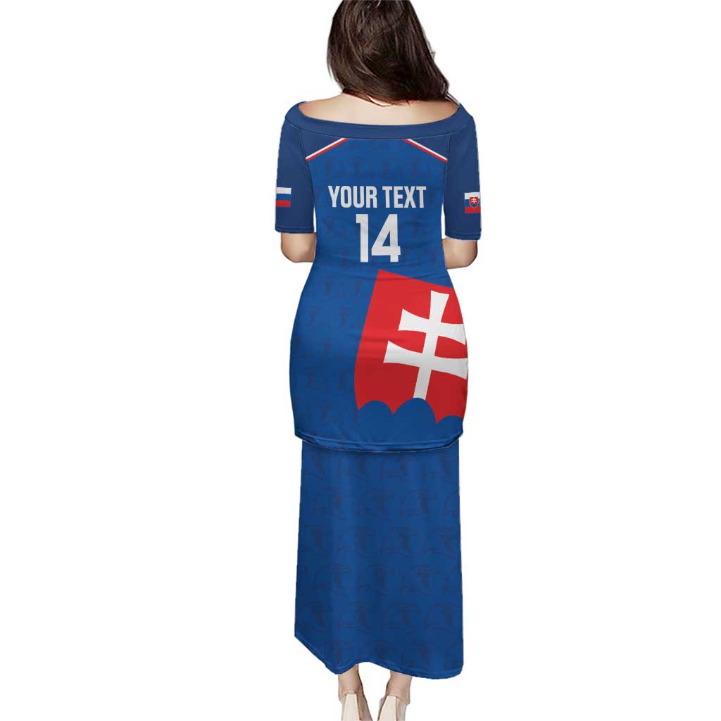 Custom Slovakia Football Puletasi Come On Sokoli Falcon Pattern