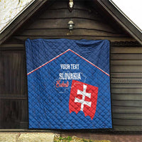 Custom Slovakia Football Quilt Come On Sokoli Falcon Pattern