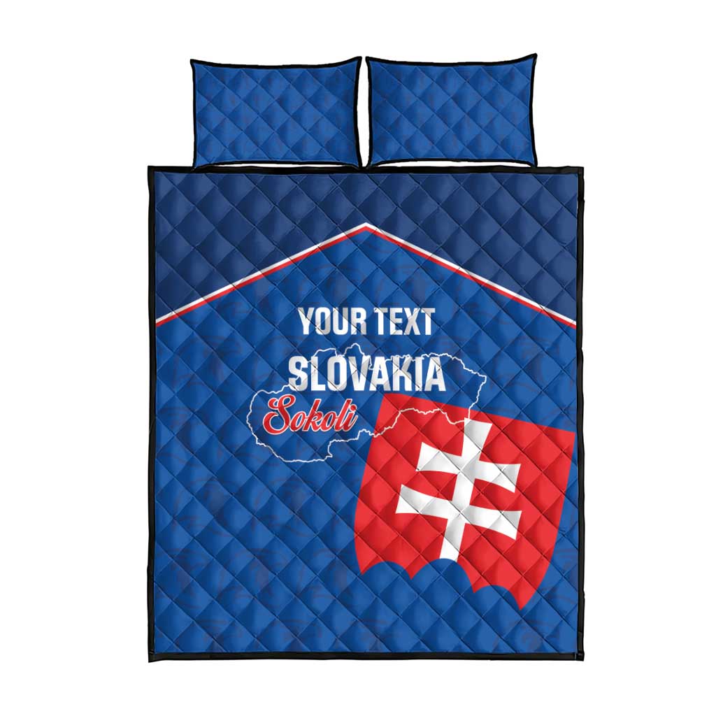 Custom Slovakia Football Quilt Bed Set Come On Sokoli Falcon Pattern