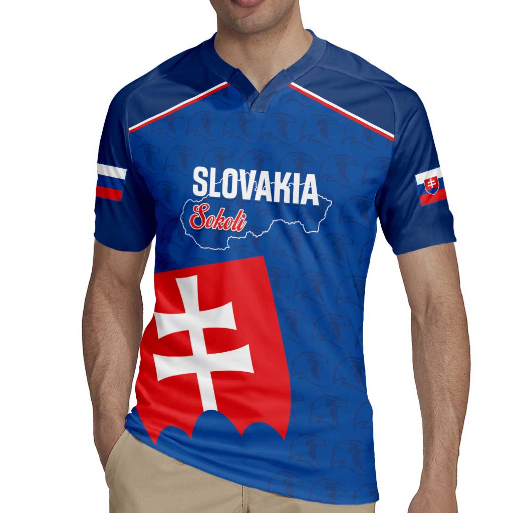 Custom Slovakia Football Rugby Jersey Come On Sokoli Falcon Pattern