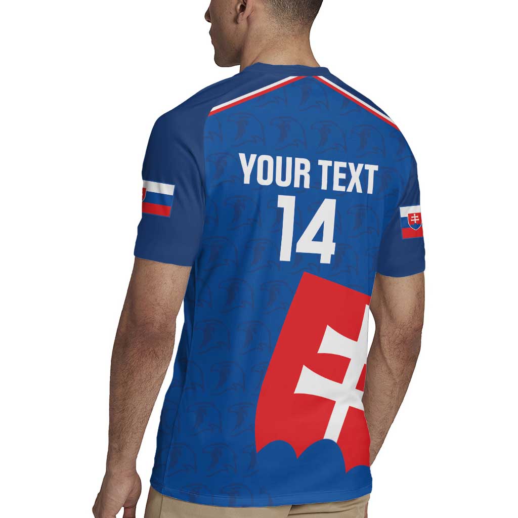 Custom Slovakia Football Rugby Jersey Come On Sokoli Falcon Pattern