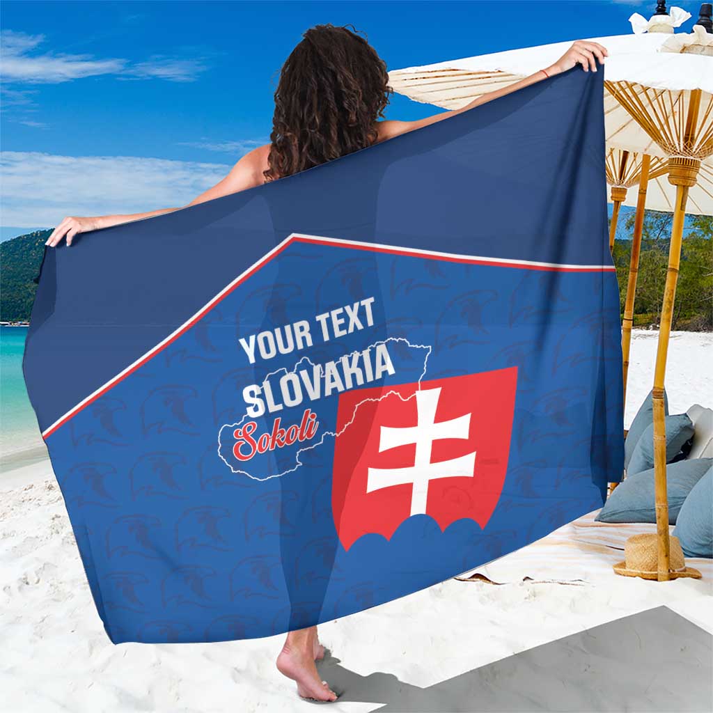 Custom Slovakia Football Sarong Come On Sokoli Falcon Pattern