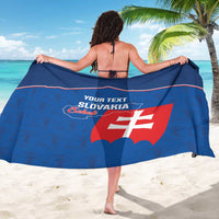 Custom Slovakia Football Sarong Come On Sokoli Falcon Pattern