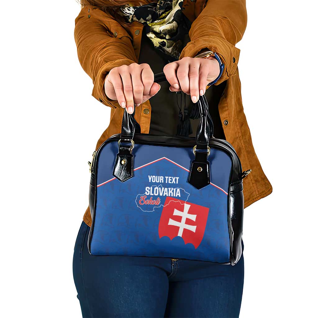 Custom Slovakia Football Shoulder Handbag Come On Sokoli Falcon Pattern