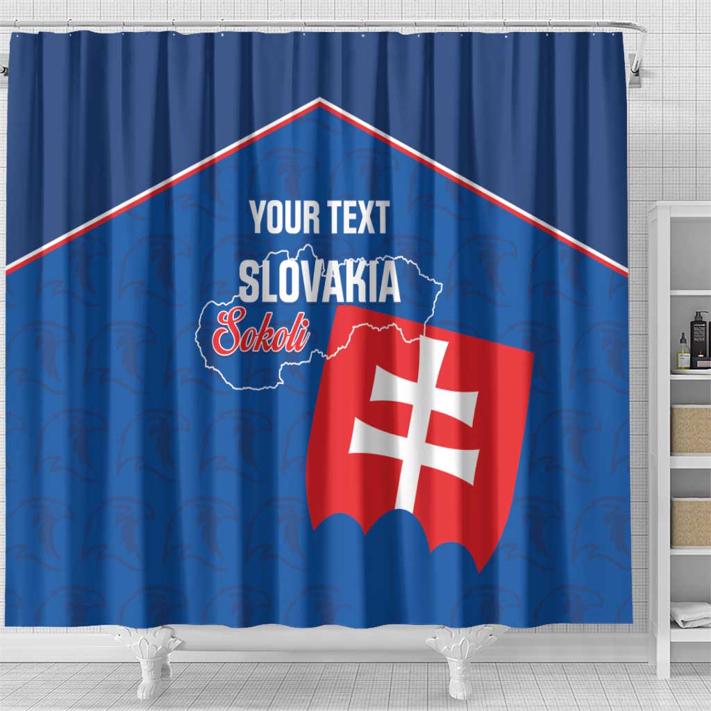 Custom Slovakia Football Shower Curtain Come On Sokoli Falcon Pattern