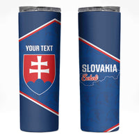 Custom Slovakia Football Skinny Tumbler Come On Sokoli Falcon Pattern