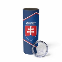 Custom Slovakia Football Skinny Tumbler Come On Sokoli Falcon Pattern