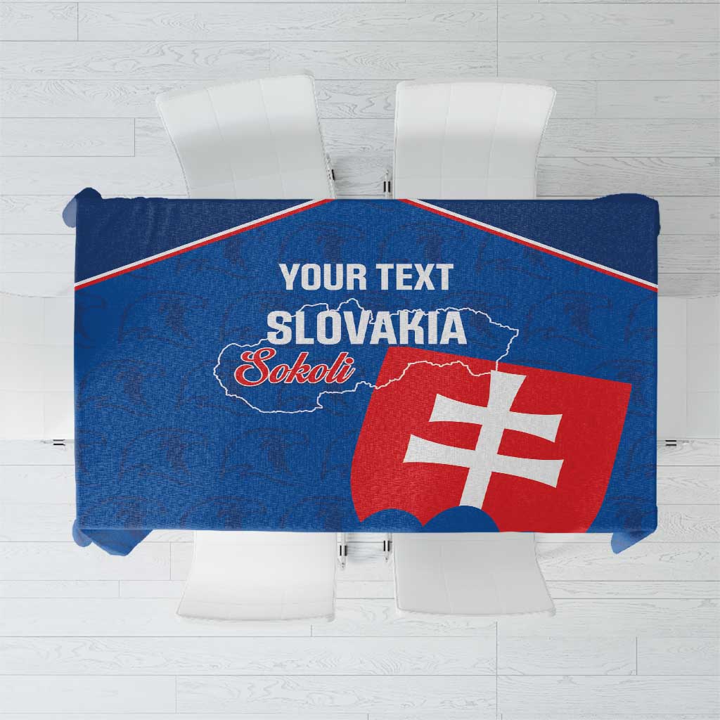 Custom Slovakia Football Tablecloth Come On Sokoli Falcon Pattern