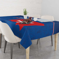 Custom Slovakia Football Tablecloth Come On Sokoli Falcon Pattern