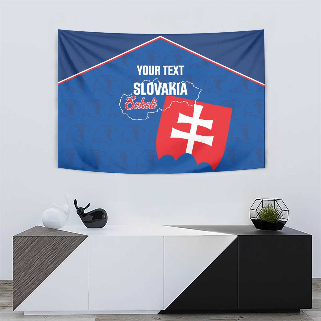 Custom Slovakia Football Tapestry Come On Sokoli Falcon Pattern
