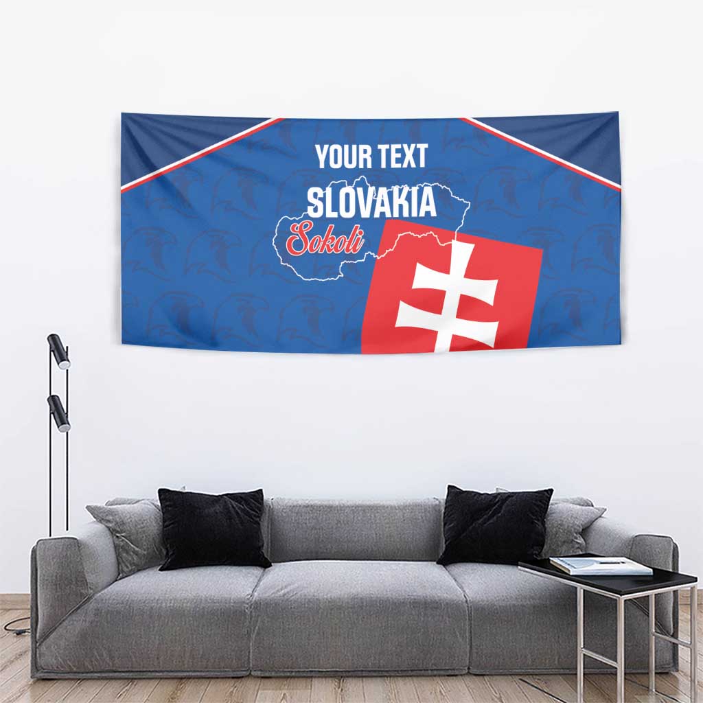 Custom Slovakia Football Tapestry Come On Sokoli Falcon Pattern
