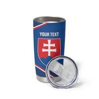 Custom Slovakia Football Tumbler Cup Come On Sokoli Falcon Pattern