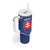 Custom Slovakia Football Tumbler With Handle Come On Sokoli Falcon Pattern