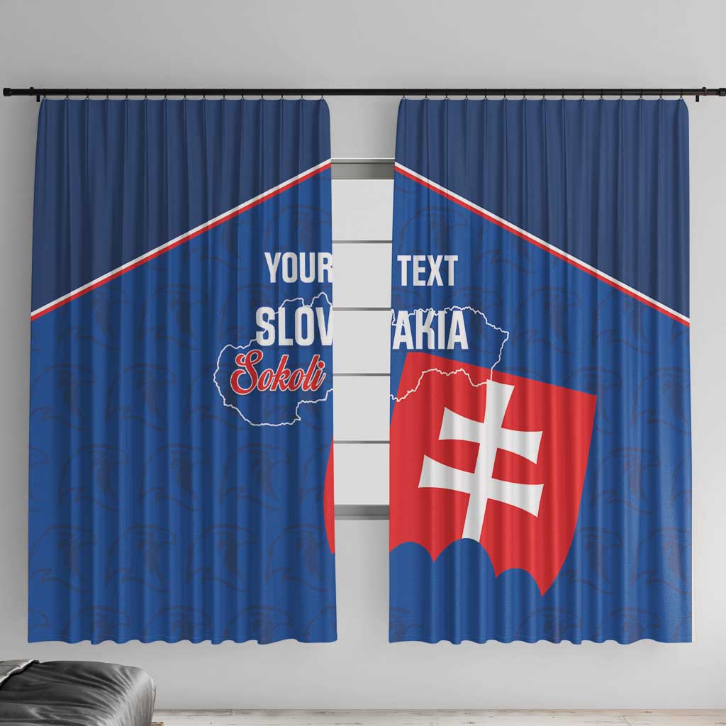 Custom Slovakia Football Window Curtain Come On Sokoli Falcon Pattern